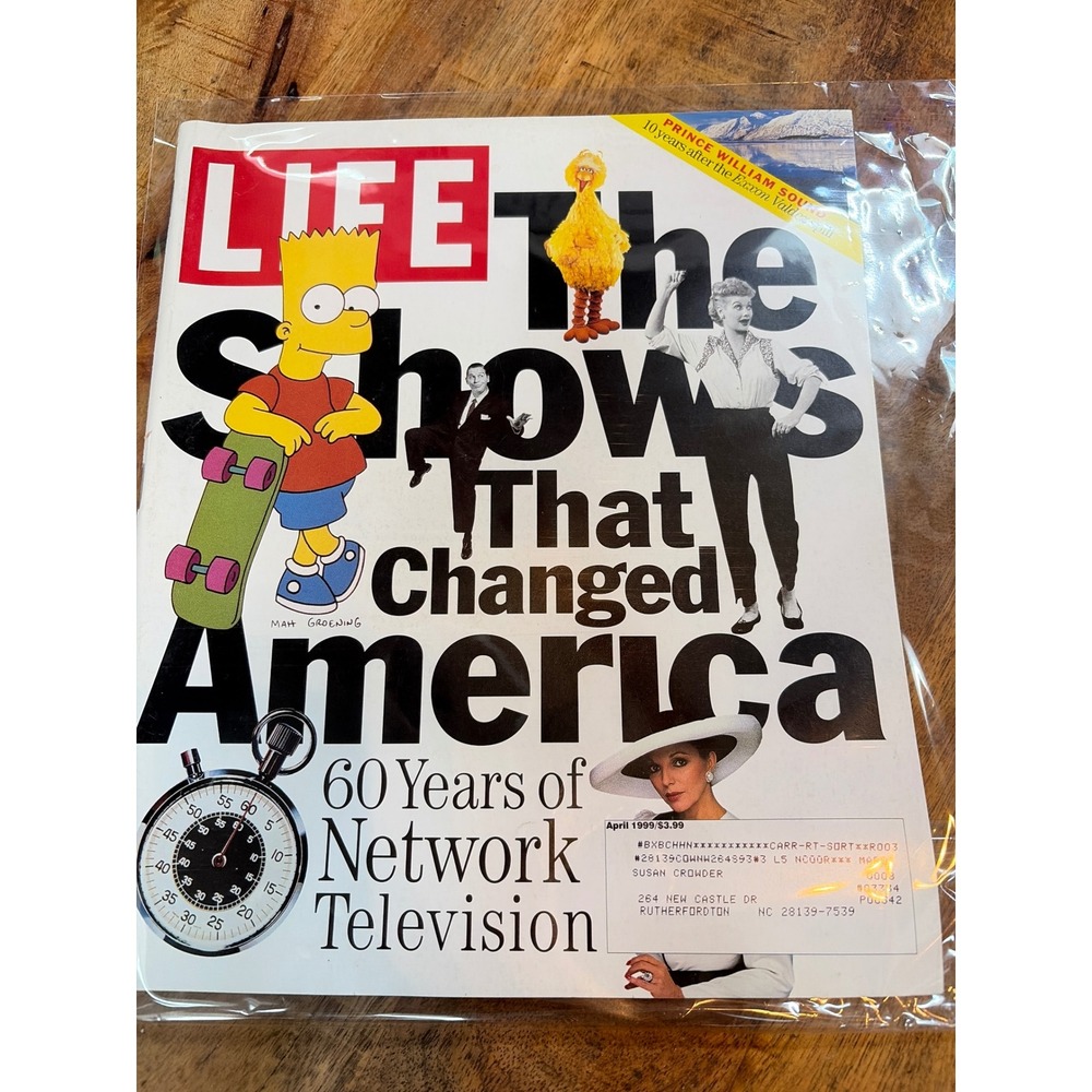Vintage LIFE Magazine April 1999 The Shows That Changed America TV History Bart